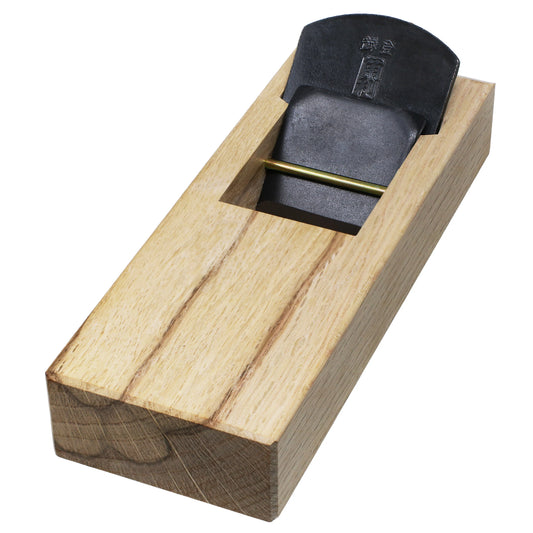 Mini cepillo Kanna 42 × 150 mm — cuerpo de roble (duramen)